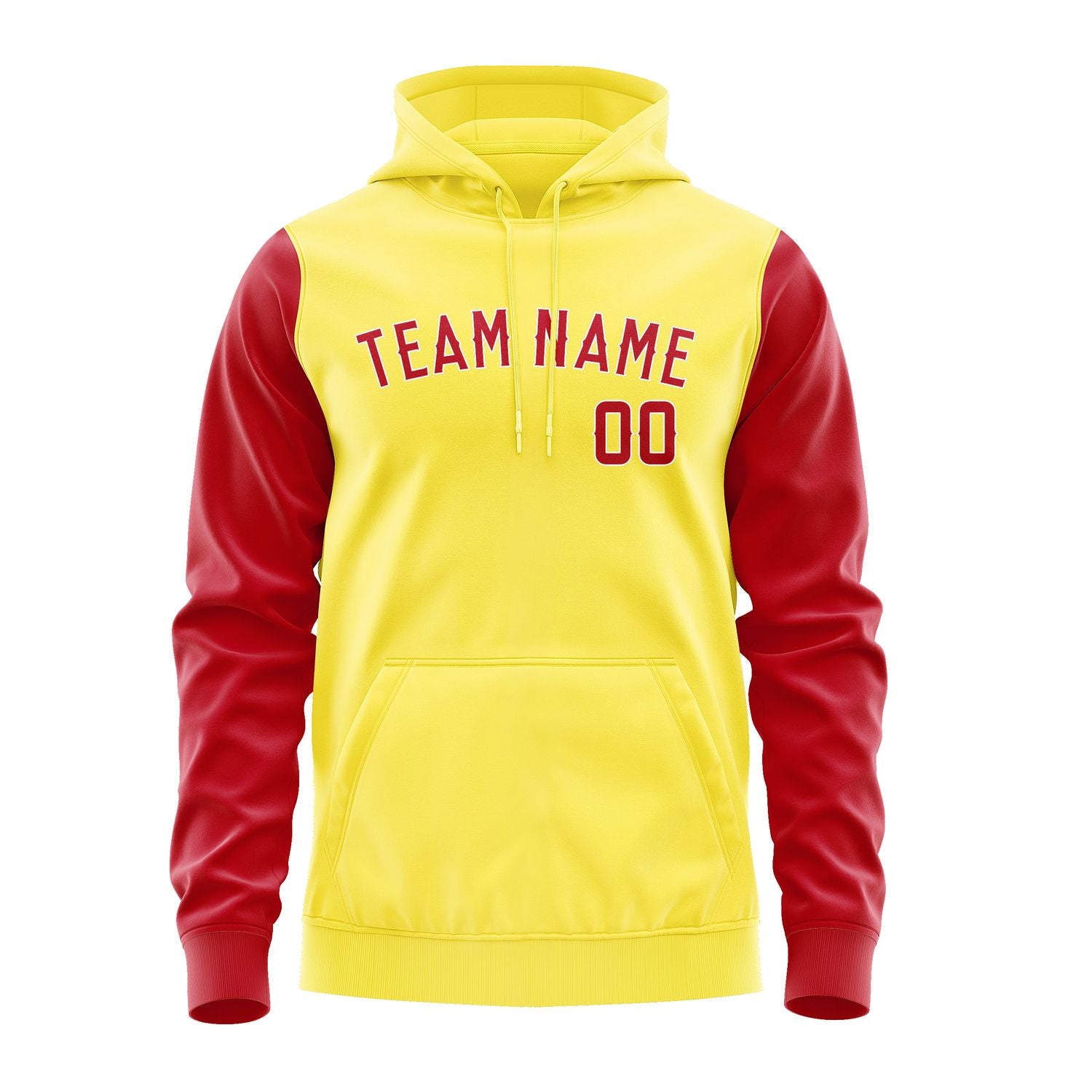 Custom Light Yellow Red Hoodie 2626141426B31814