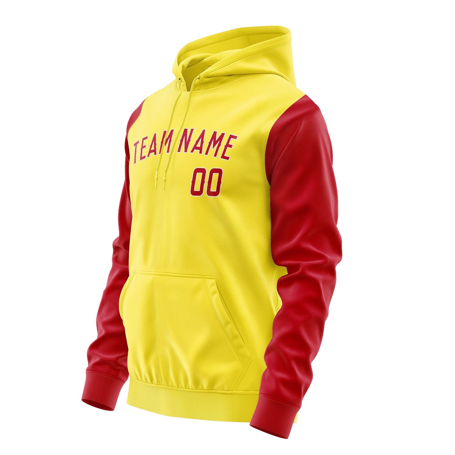 Custom Light Yellow Red Hoodie 2626141426B31814