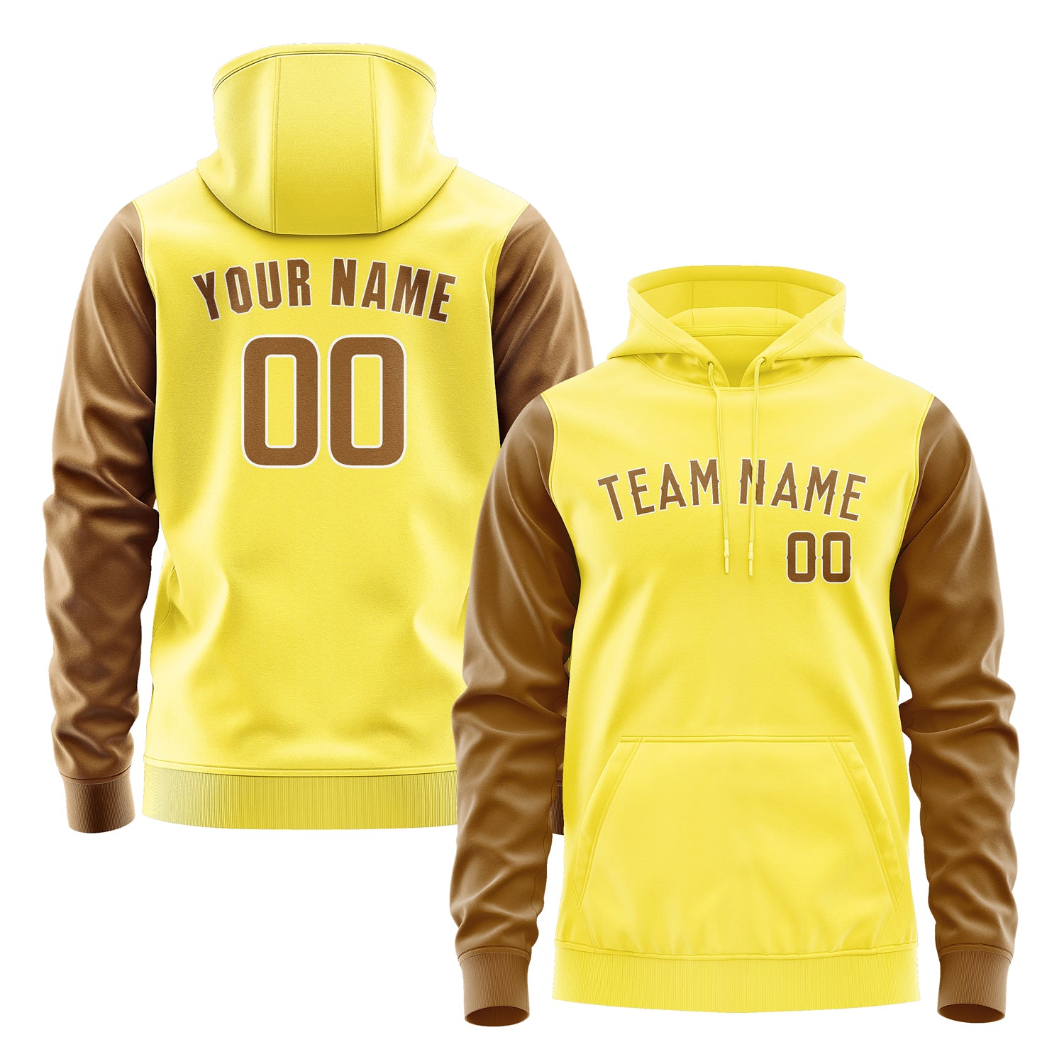 Custom Light Yellow Khaki Hoodie 2626222226B31822