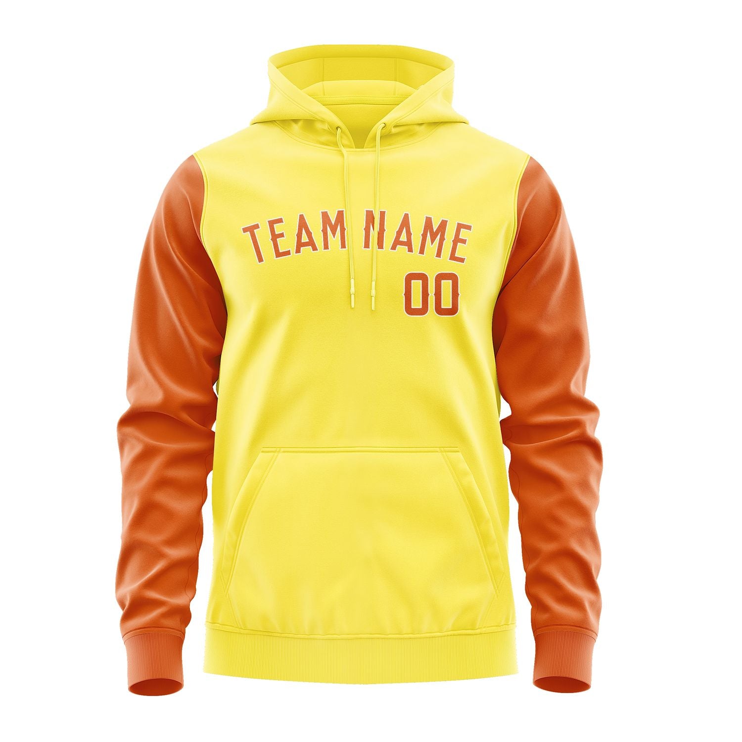 Custom Light Yellow Orange Hoodie 2626282826B31828