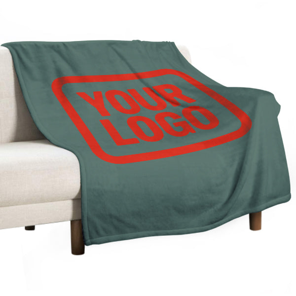 Custom Teal Orange-Red Blanket