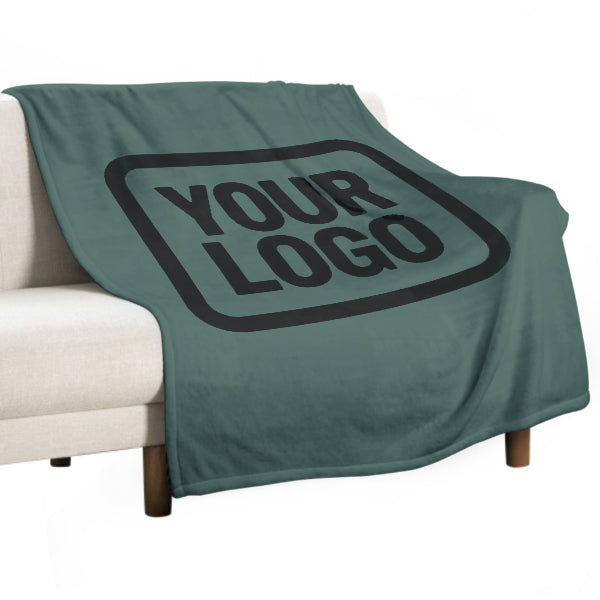 Custom Teal Black Blanket
