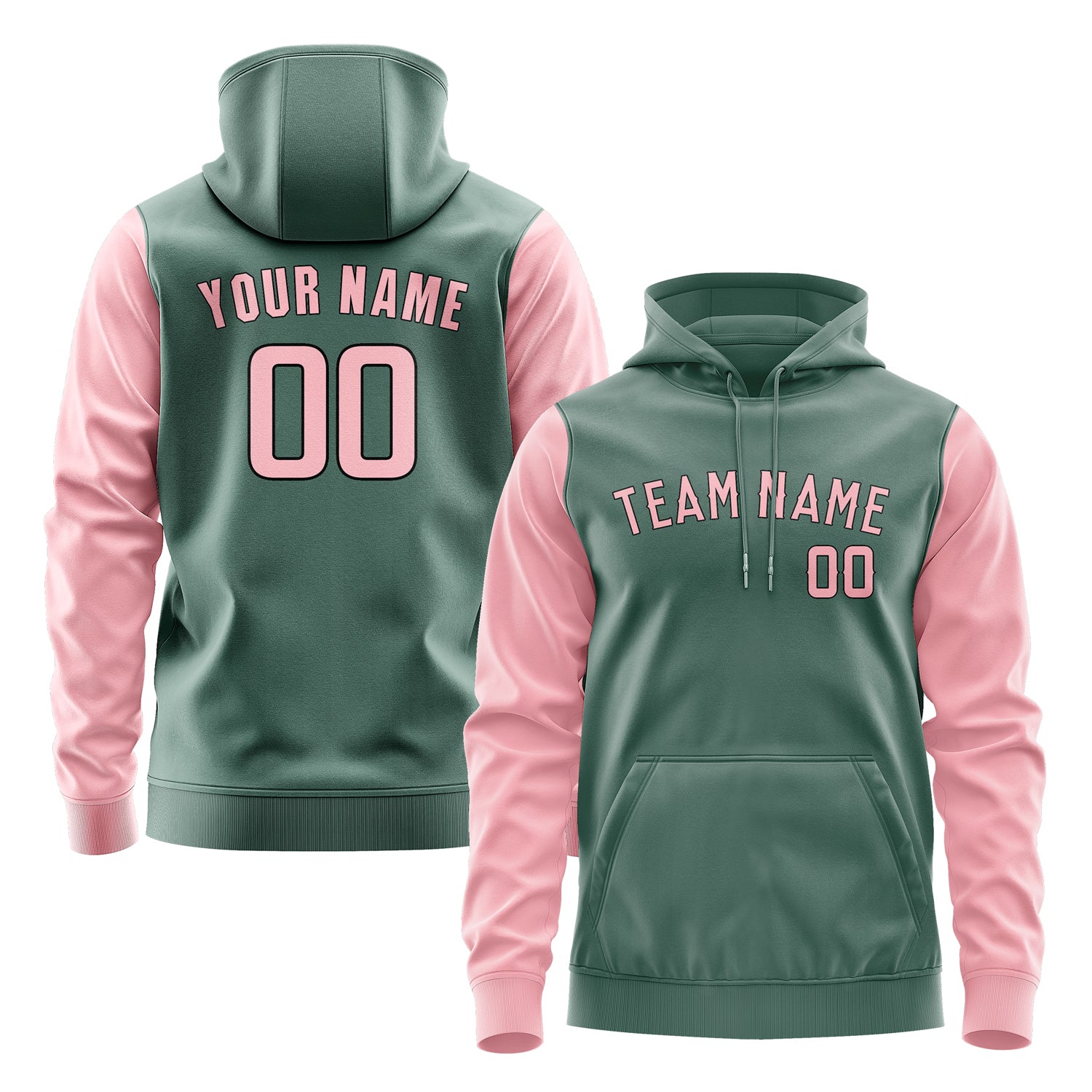 Custom Blue Green Light Pink Hoodie 2727212127B31721