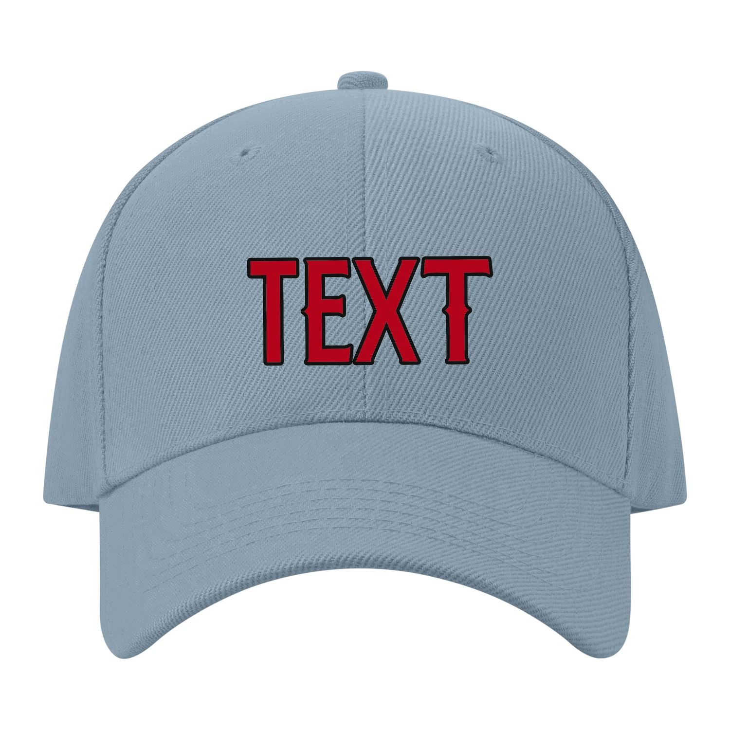 Custom Slate Gray Crimson Red Hat 27B21714