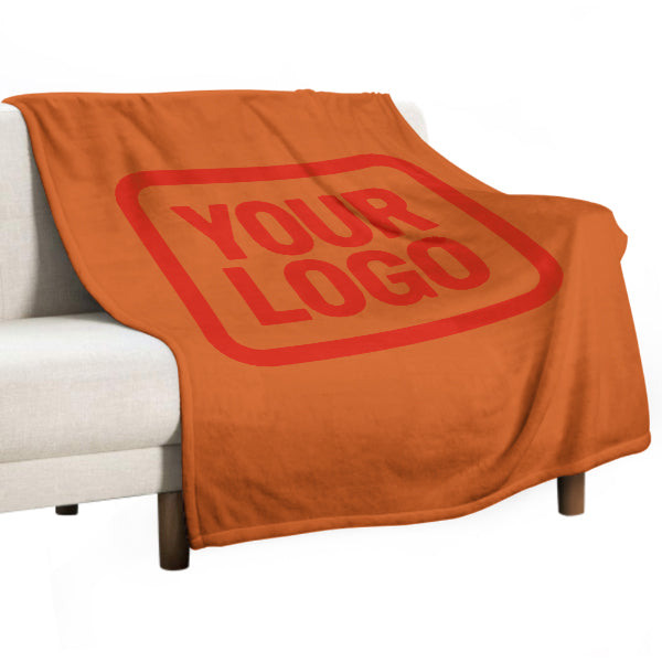 Custom Orange Orange-Red Blanket