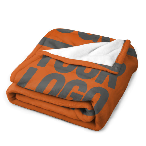 Custom Orange Dark Gray Blanket
