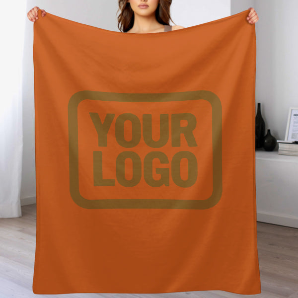 Custom Orange Khaki Blanket