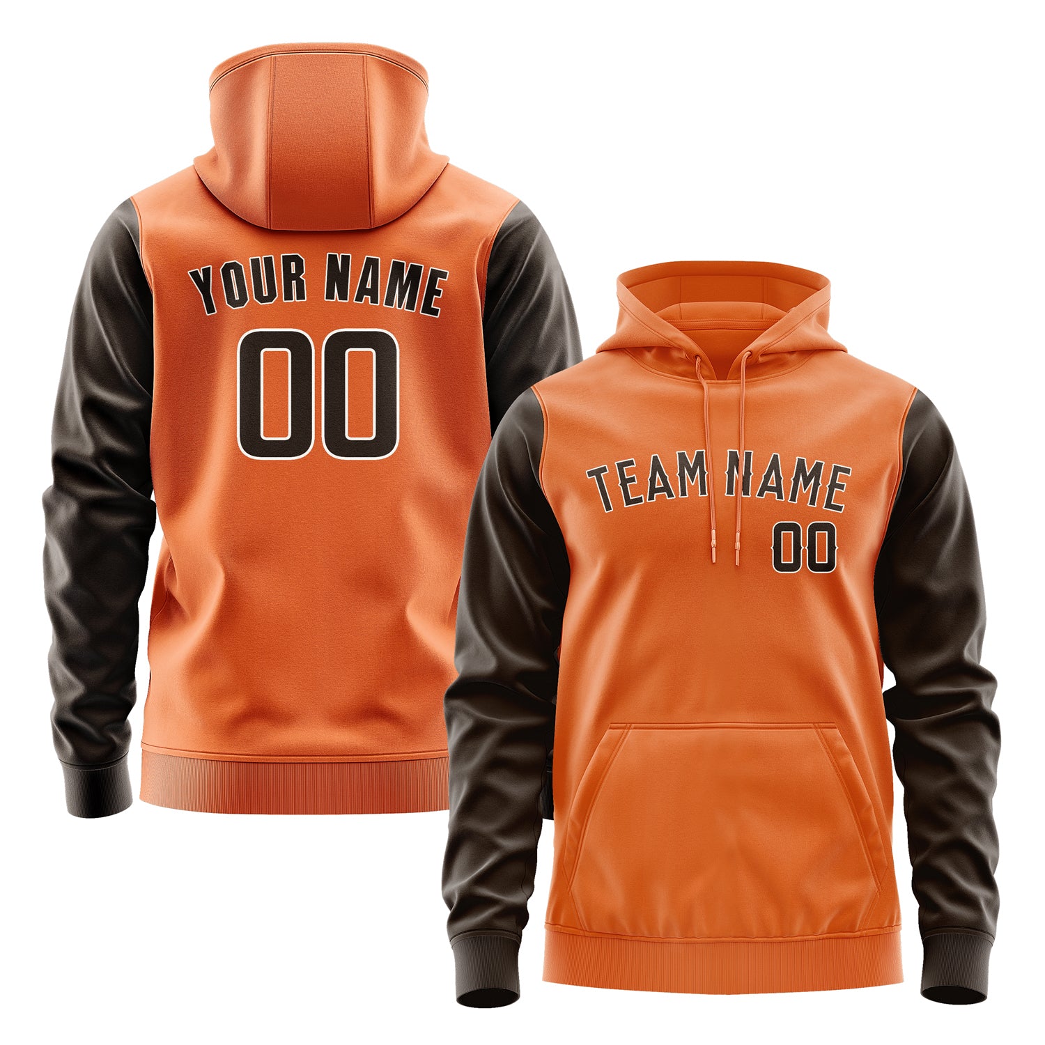 Custom Orange Brown Hoodie 2828010128B31801