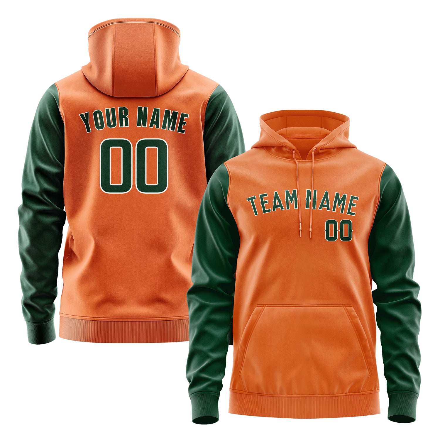 Custom Orange Green Hoodie 2828050528B31805