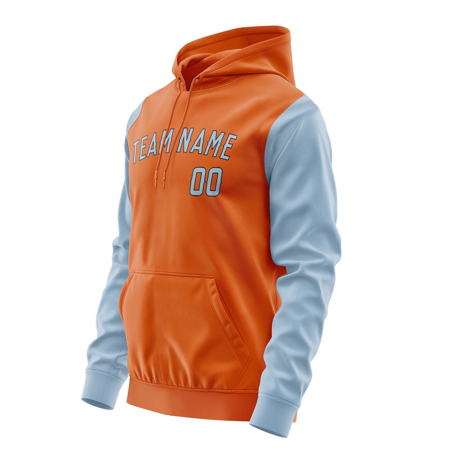 Custom Orange Light Blue Hoodie 2828080828B31708