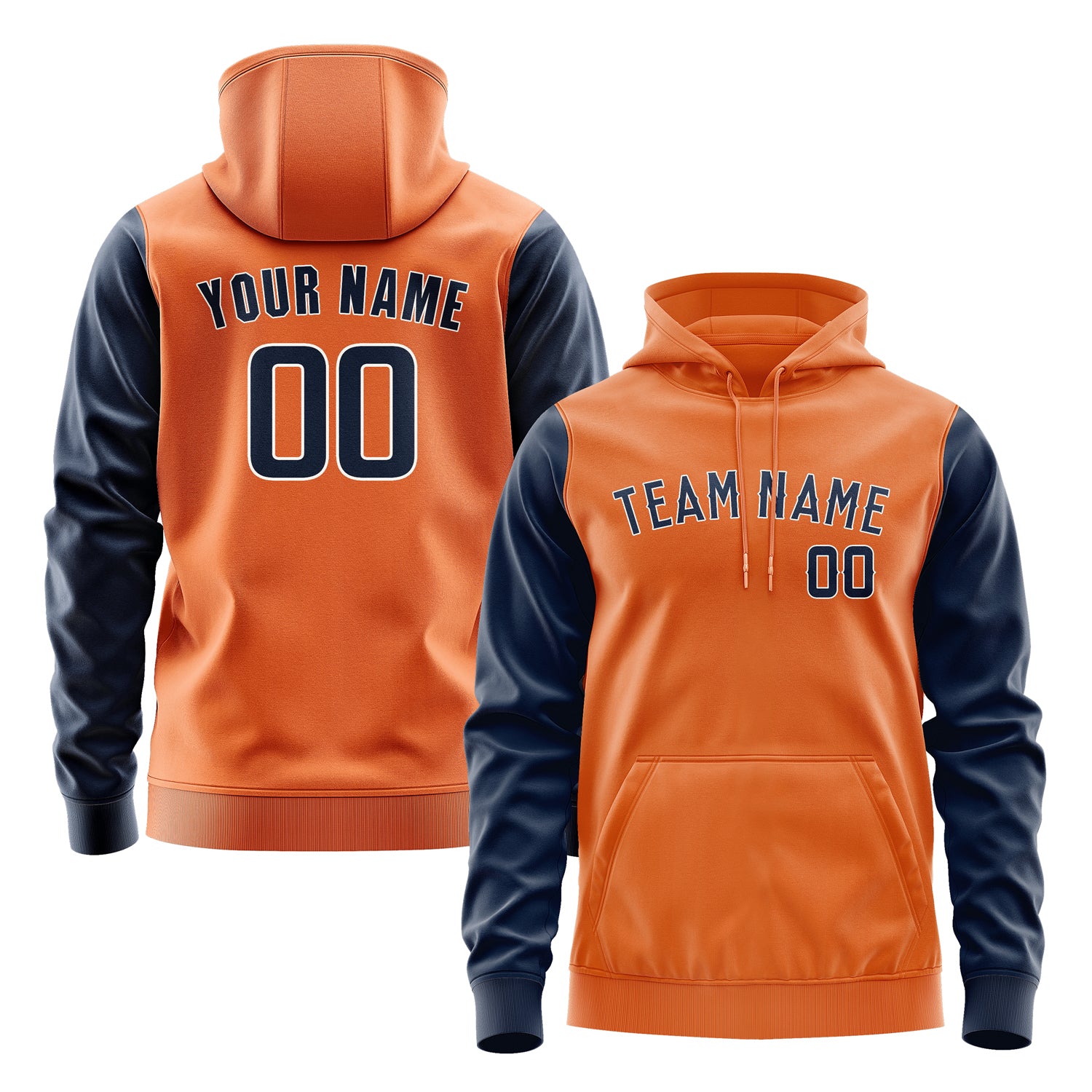 Custom Orange Blue Hoodie 2828101028B31810