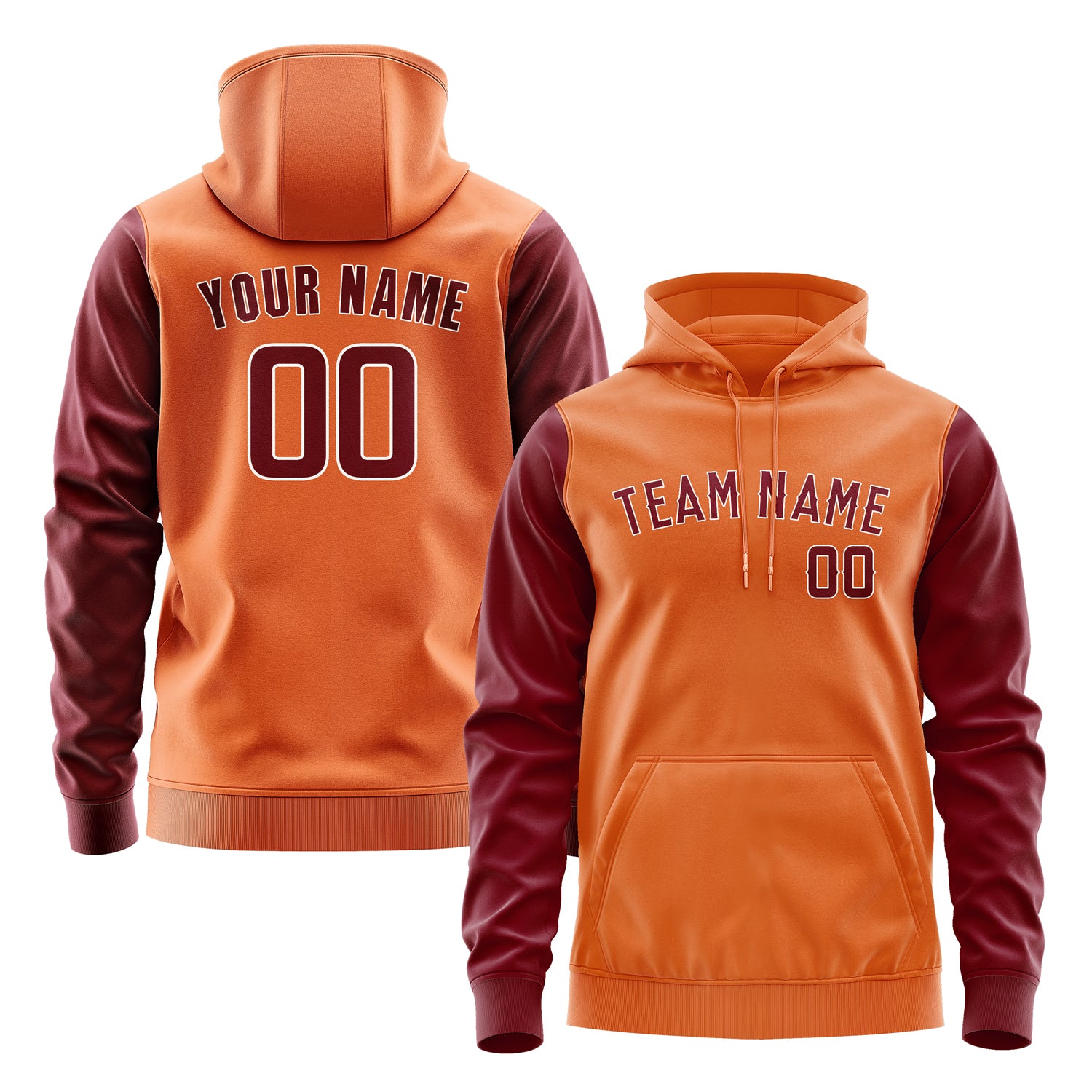 Custom Orange Crimson Red Hoodie 2828151528B31815