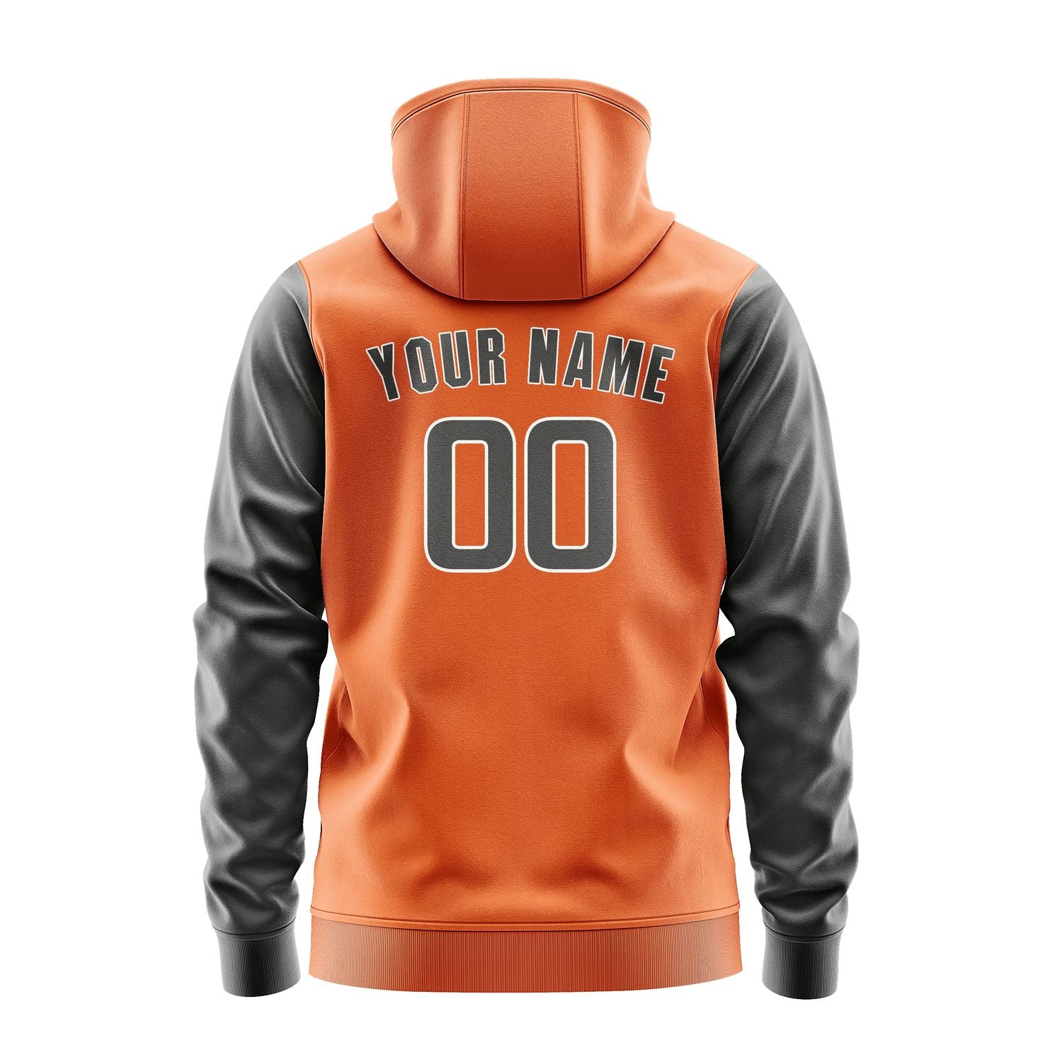 Custom Orange Dark Grey Hoodie 2828202028B31820