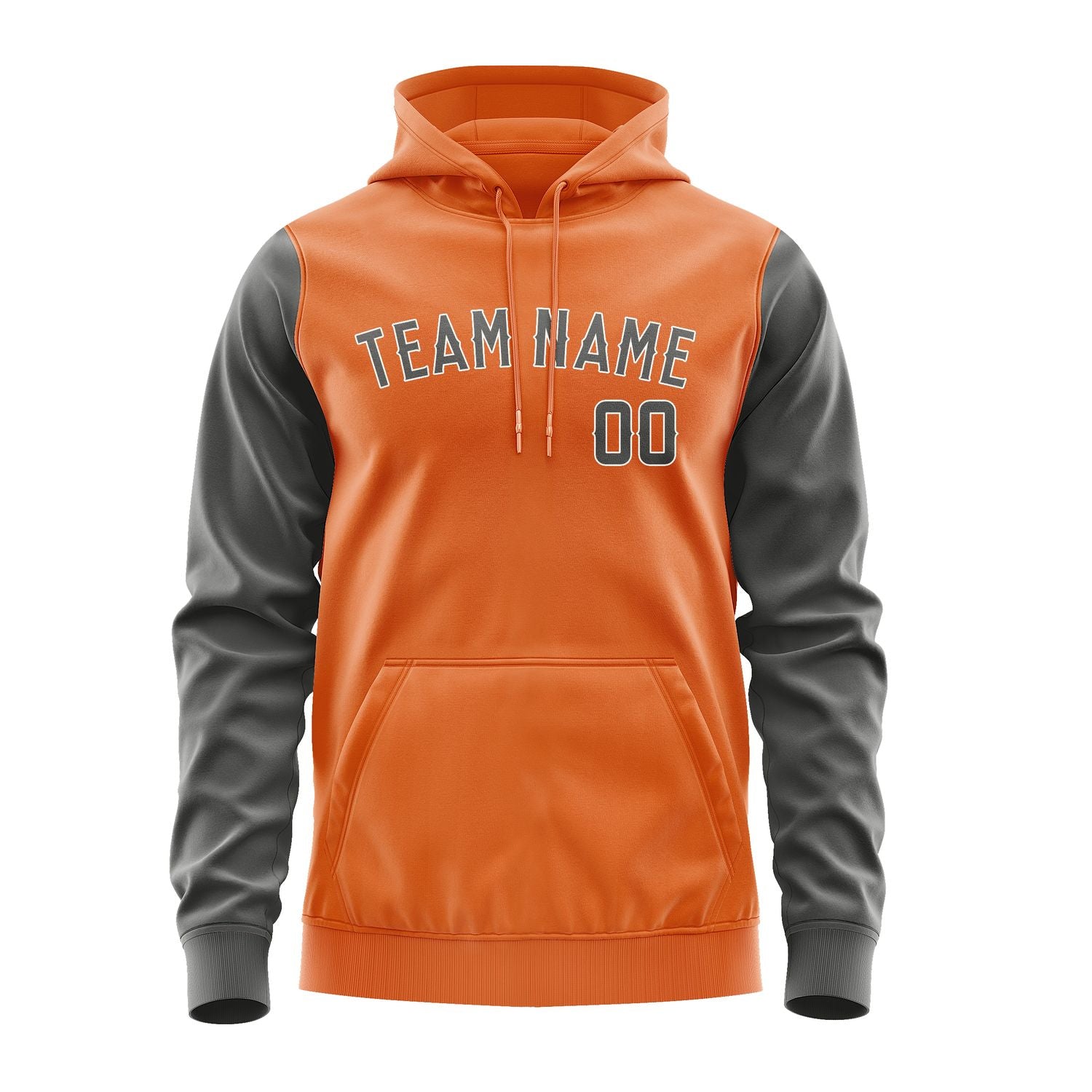 Custom Orange Dark Grey Hoodie 2828202028B31820