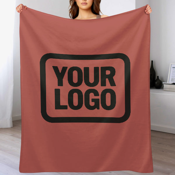 Custom Copper Rose Black Blanket