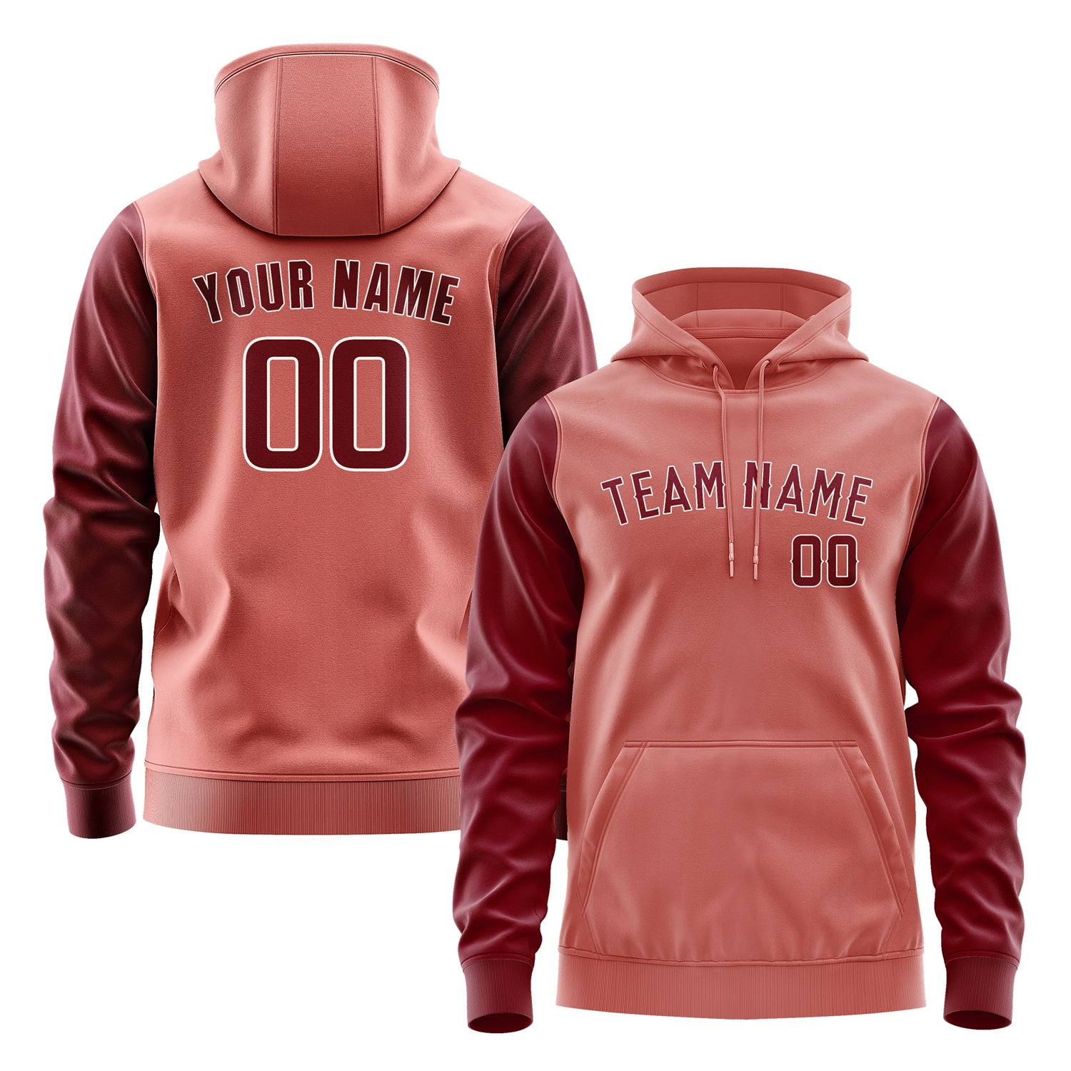 Custom Copper Rose Crimson Red Hoodie 2929151529B31815