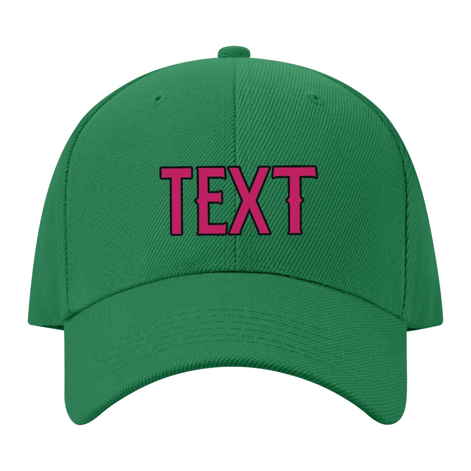 Custom Emerald Green Light Pink Hat 29B21713