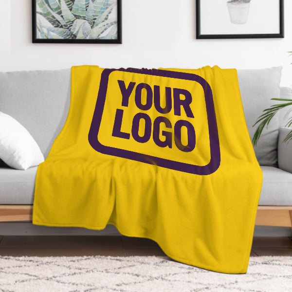 Custom Gold Purple Blanket