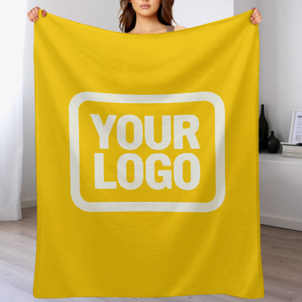 Custom Gold White Blanket