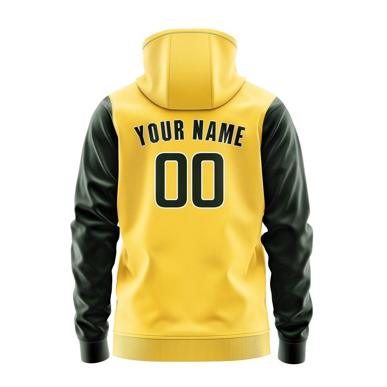 Custom Gold Dark Green Hoodie 3030060630B31806