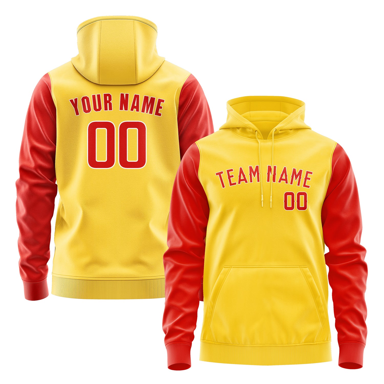 Custom Gold Orange Red Hoodie 3030121230B31812