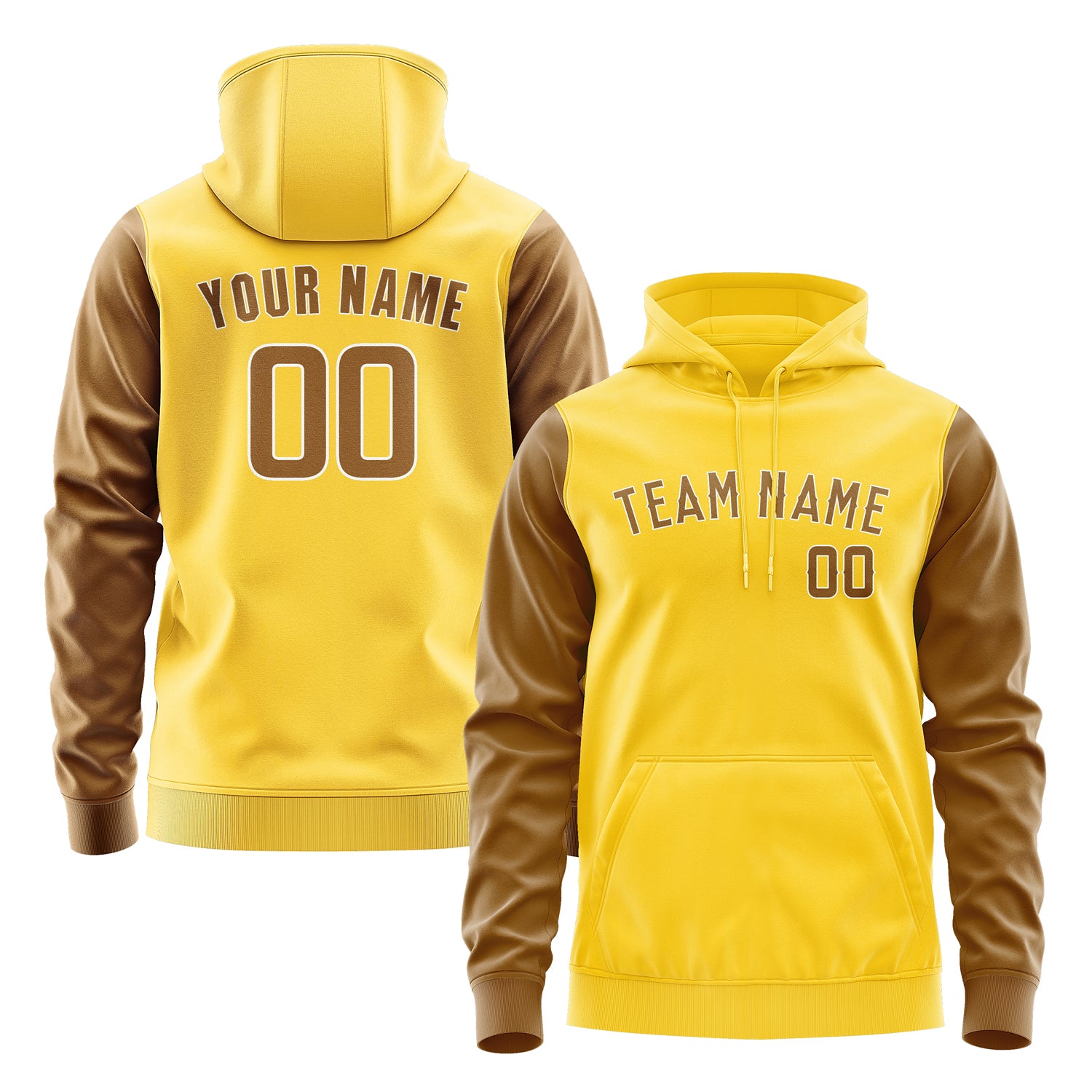 Custom Gold Khaki Hoodie 3030222230B31822