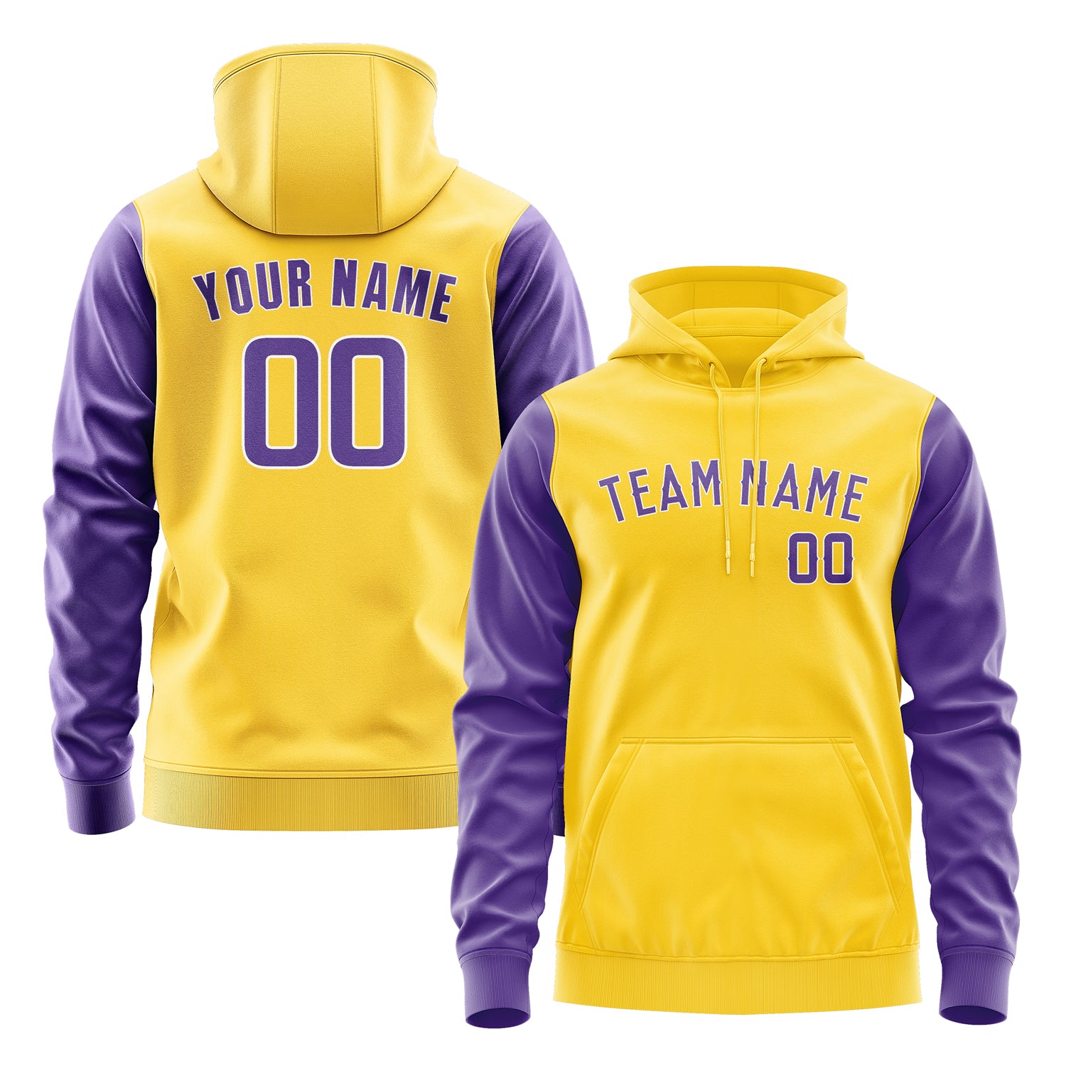 Custom Gold Light Purple Hoodie 3030232330B31823