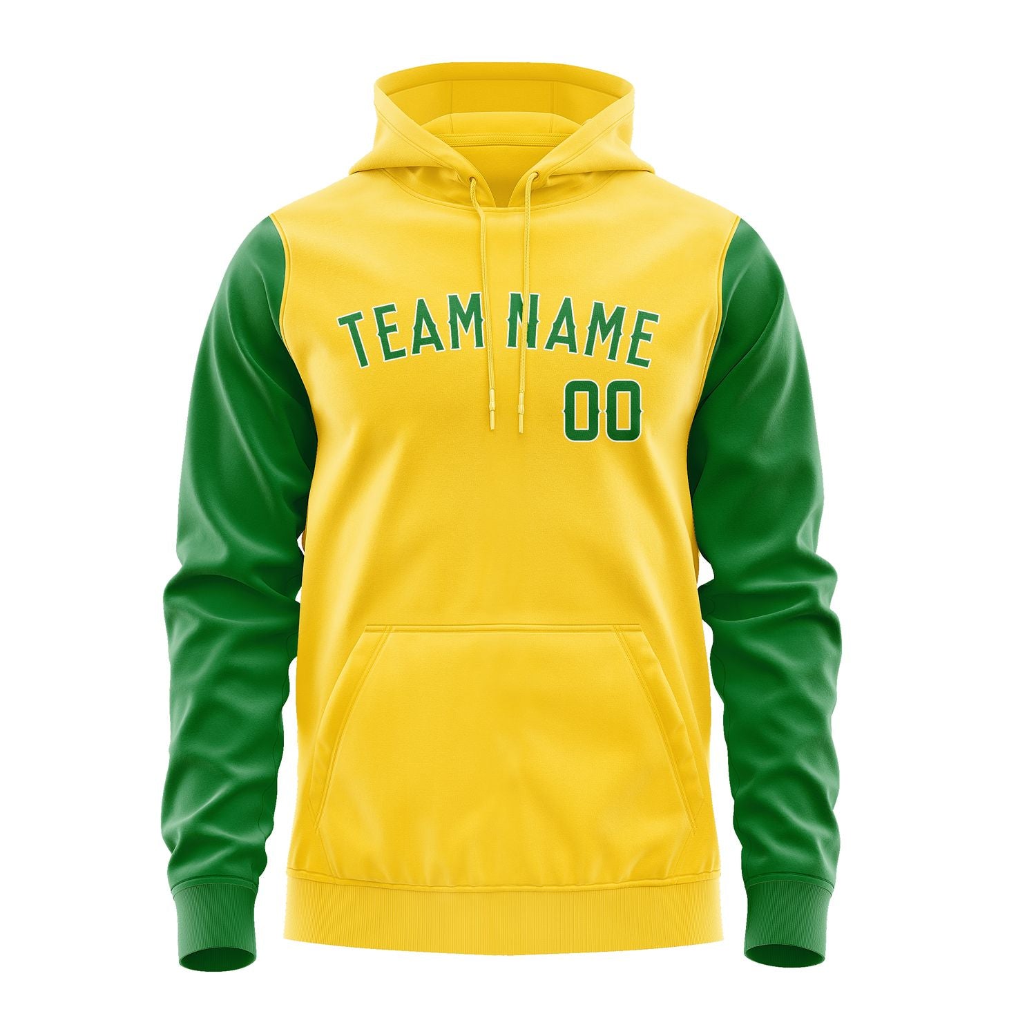 Custom Gold Emerald Green Hoodie 3030242430B31824