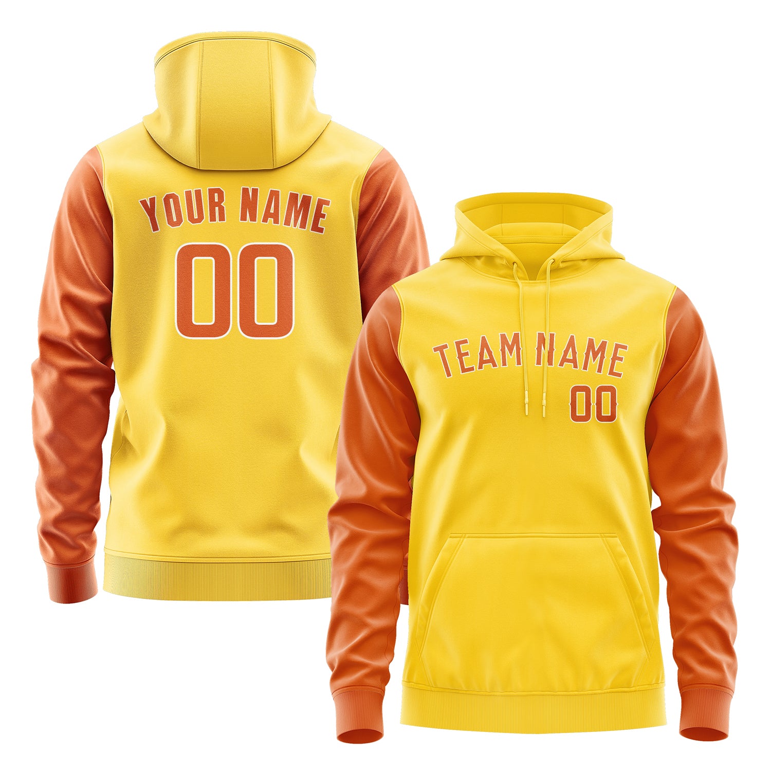 Custom Gold Orange Hoodie 3030282830B31828