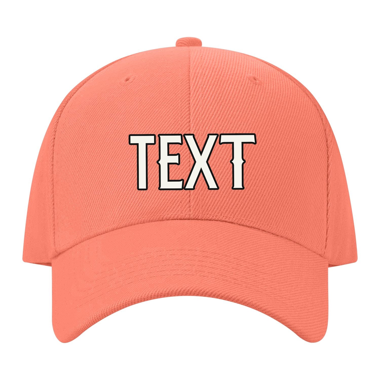 Custom Coral Pink Pale Ice Blue Hat 31B21718