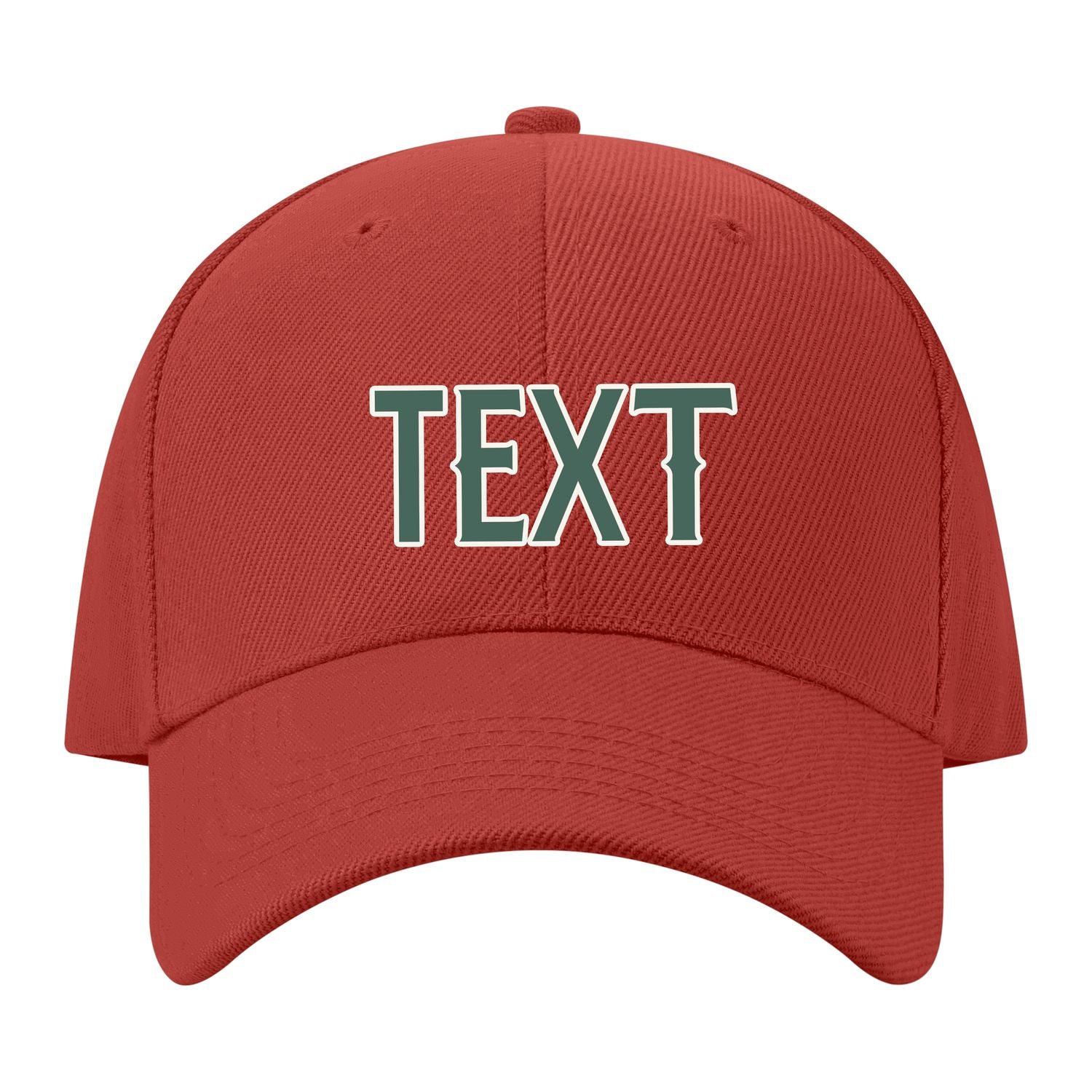 Custom Coral Red Slate Gray Hat 35B21827