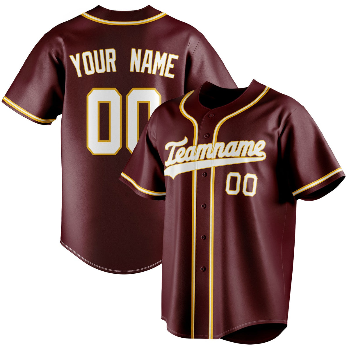 Custom Burgundy & White Color Fan Baseball Jersey BB01240528CK094