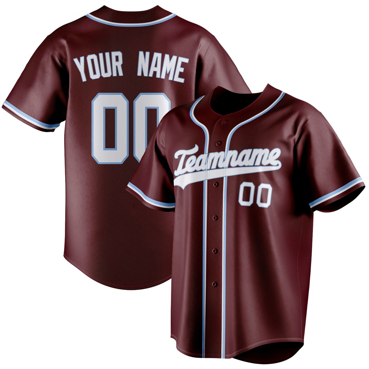 Custom Burgundy & White Color Fan Baseball Jersey BB01240528CK099