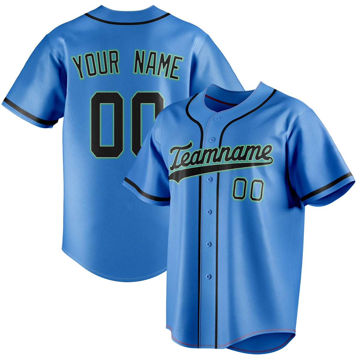 Custom Electric Blue & Navy Color Fan Baseball Jersey BB01240528JZ199