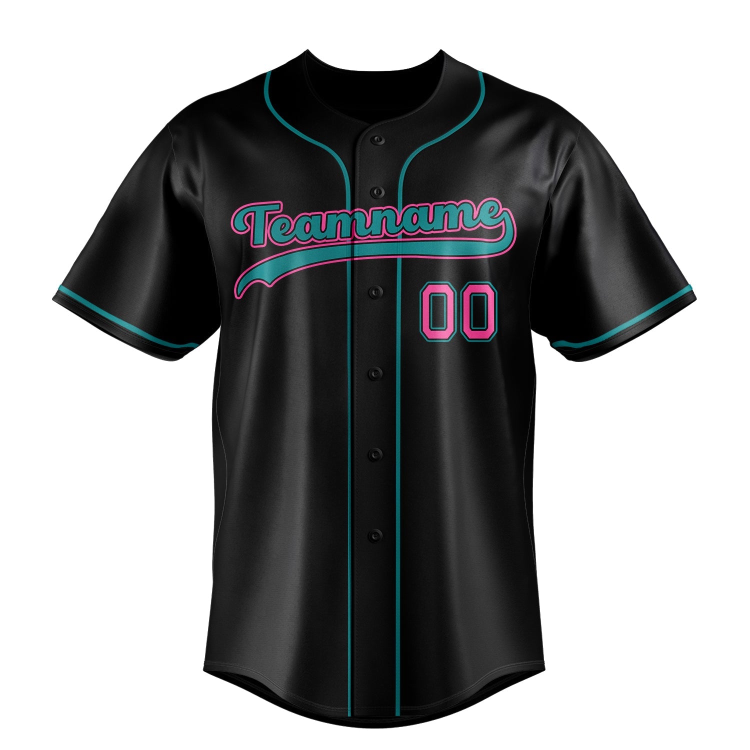 Custom Black & Teal Color Fan Baseball Jersey BB01240528YX197