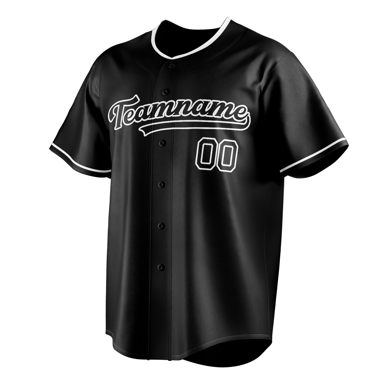 Custom Black & White Color Fan Baseball Jersey BB01240528YX203