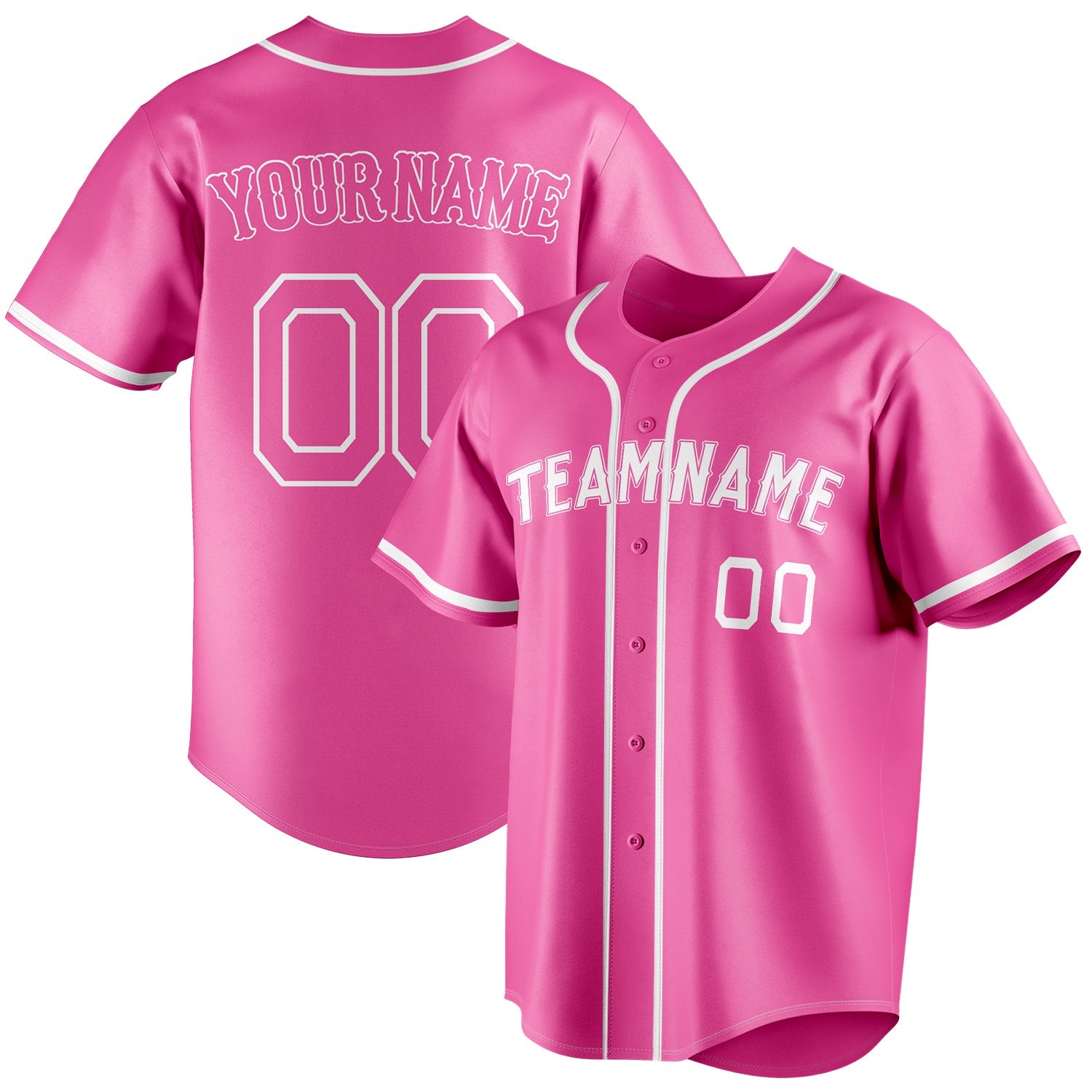 Custom Pink & White Color Fan Baseball Jersey BB01240529WX412