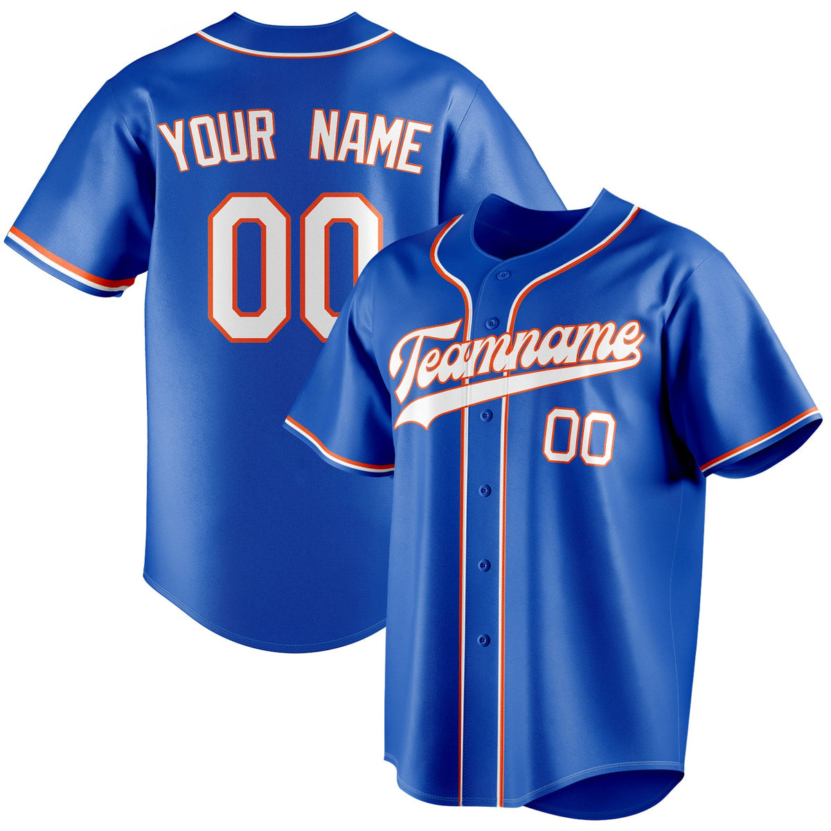 Custom Thunder Blue & White Color Fan Baseball Jersey BB01240530WY342