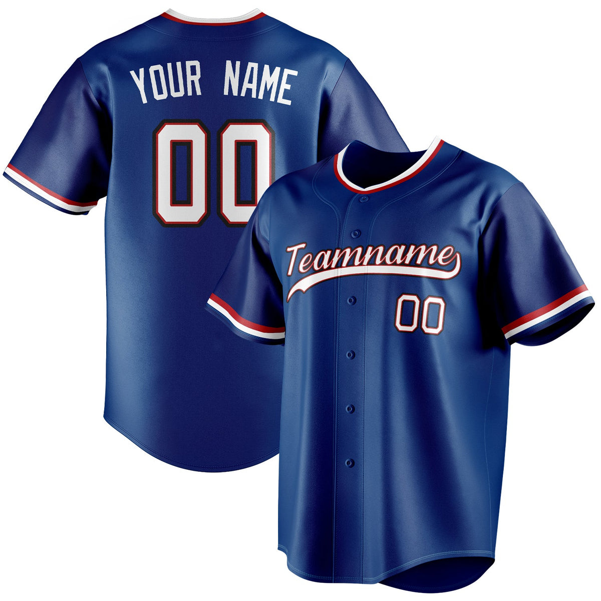 Custom Royal & White Color Fan Baseball Jersey BB01240531TY362