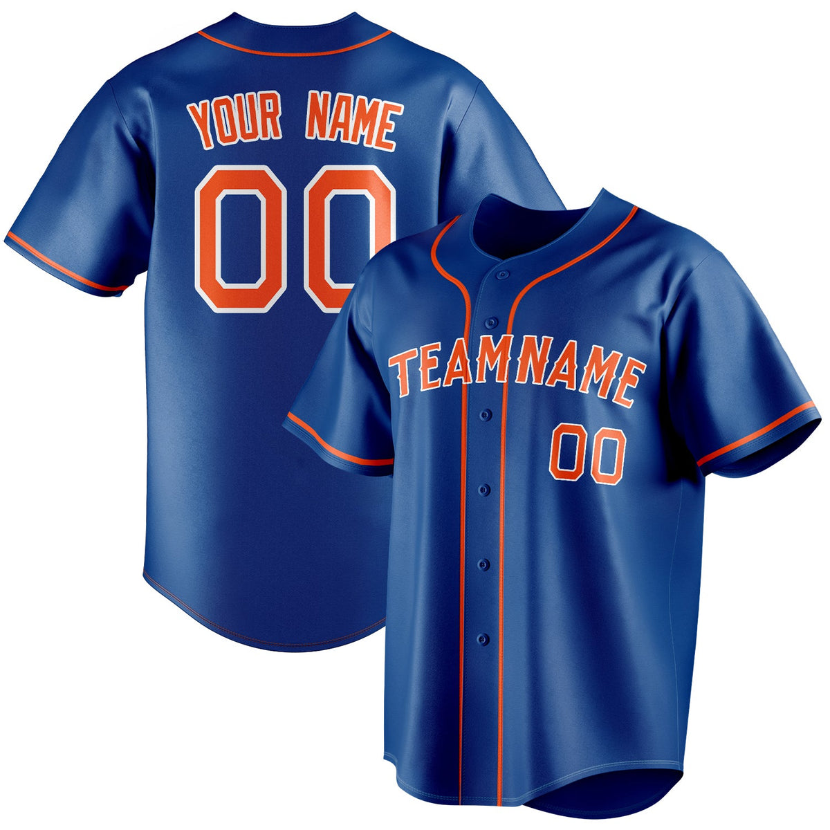 Custom Royal & Orange Color Fan Baseball Jersey BB01240531TY364