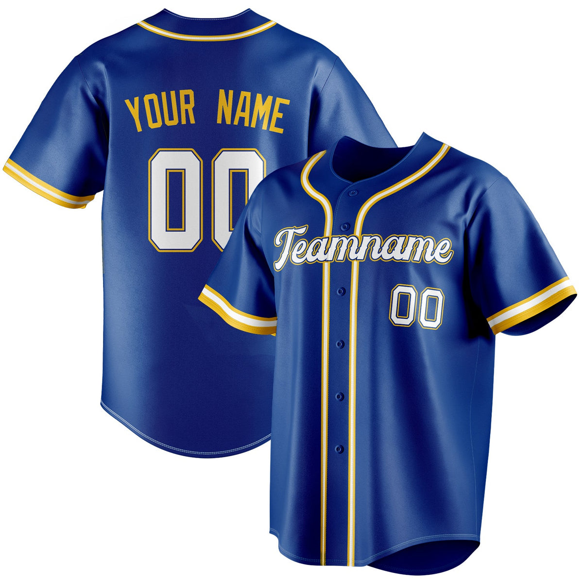 Custom Royal & White Color Fan Baseball Jersey BB01240531TY374