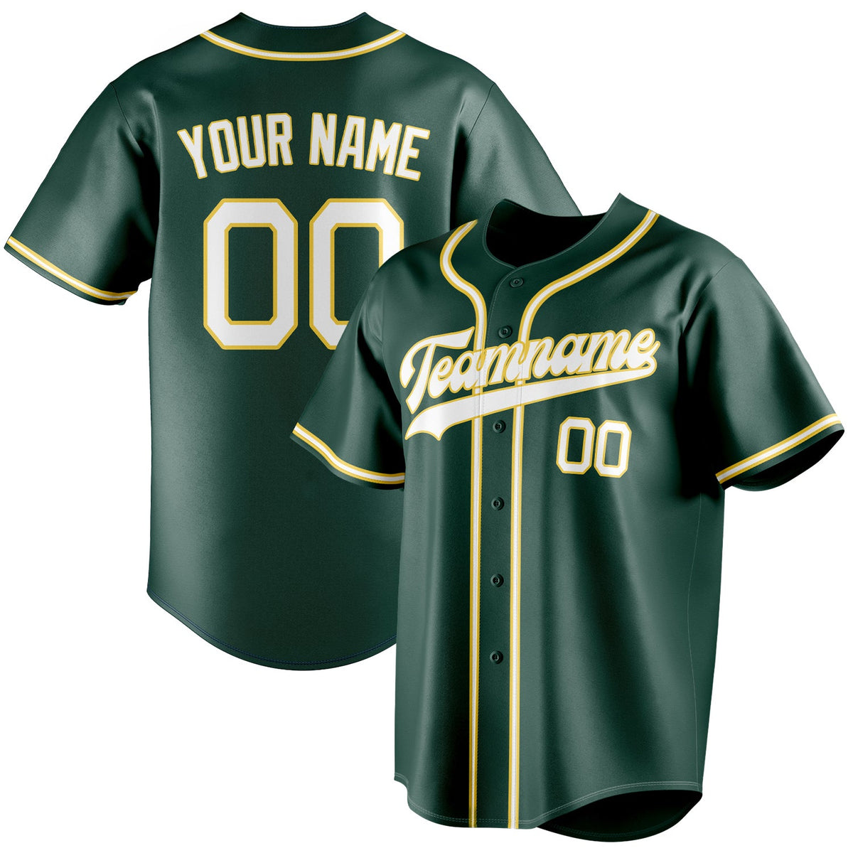 Custom Green & White Color Fan Baseball Jersey BB01240531TY400