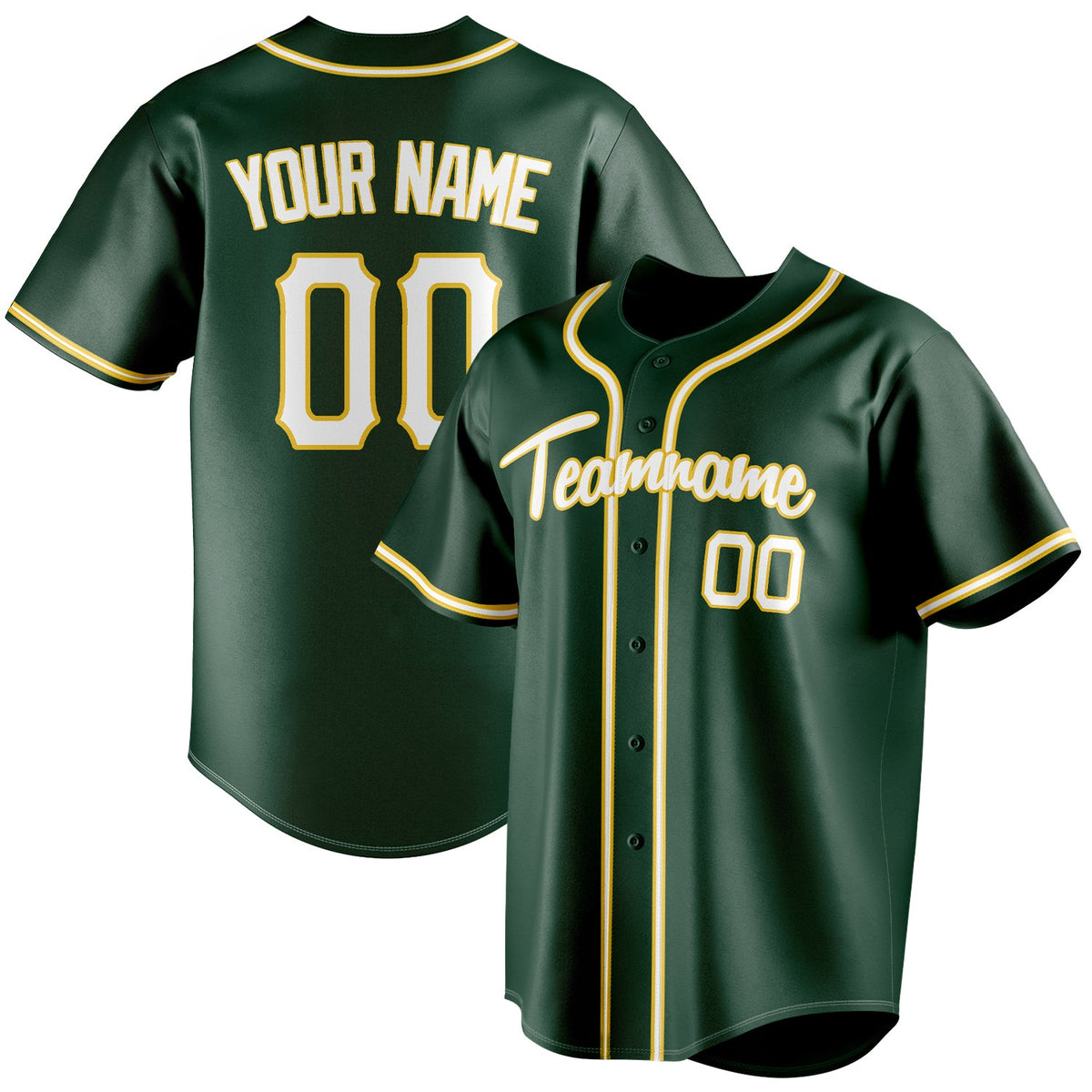 Custom Green & White Color Fan Baseball Jersey BB01240531TY409