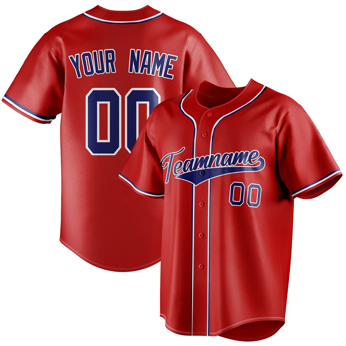 Custom Red & Royal Color Fan Baseball Jersey BB01240531XJ405