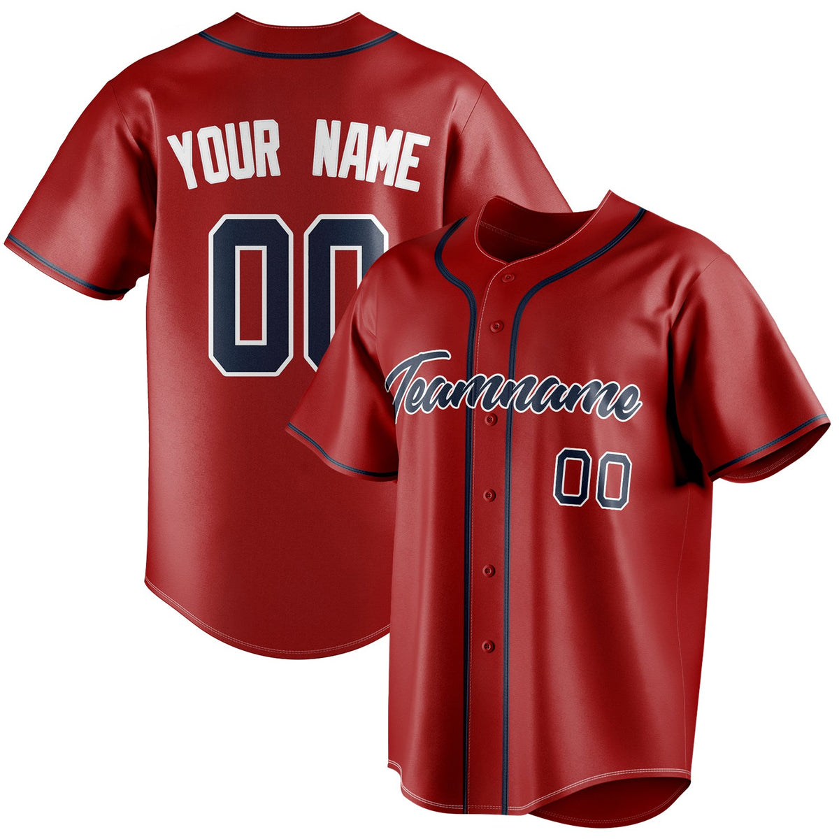 Custom Red & Navy Color Fan Baseball Jersey BB01240531XJ406