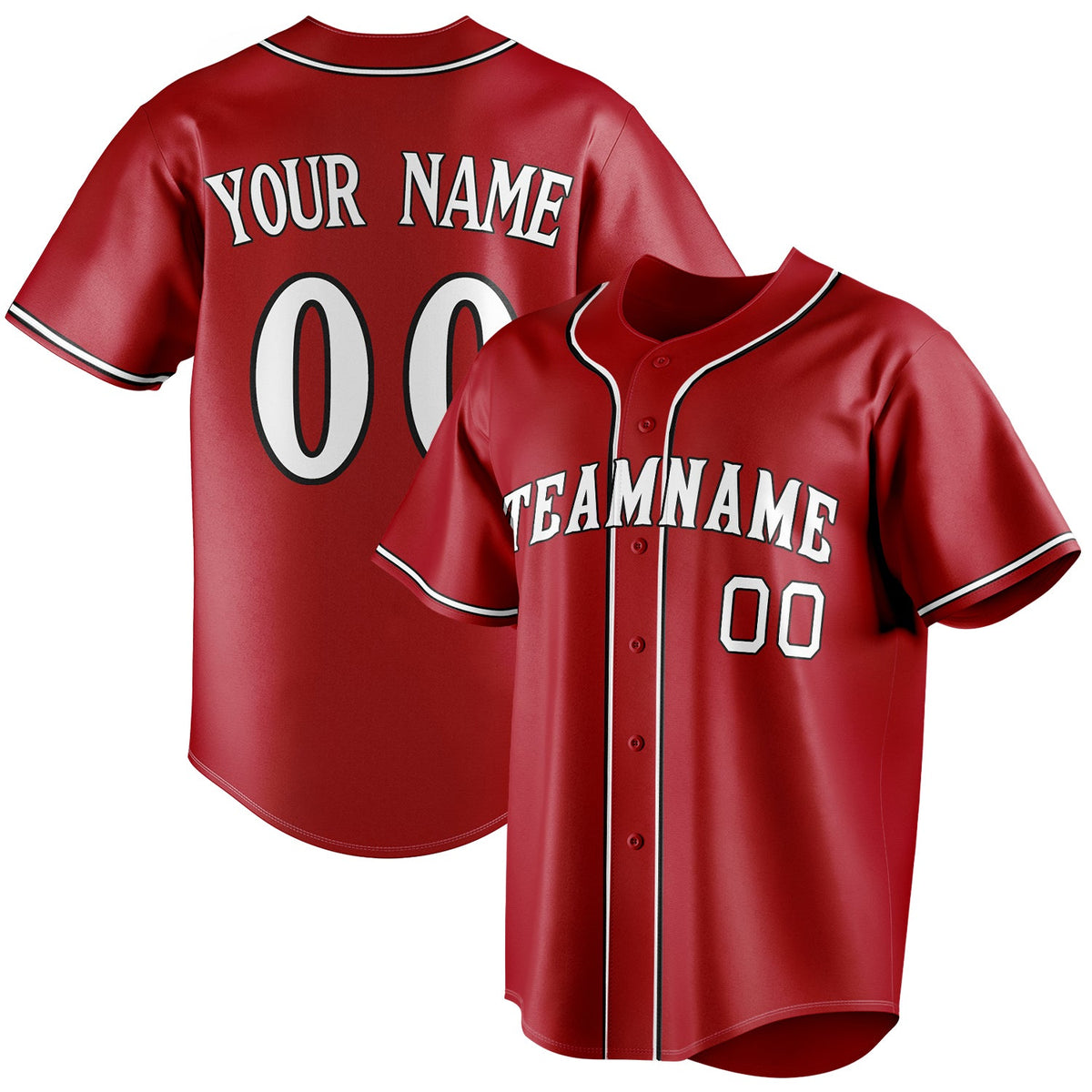 Custom Red & White Color Fan Baseball Jersey BB01240531XJ417