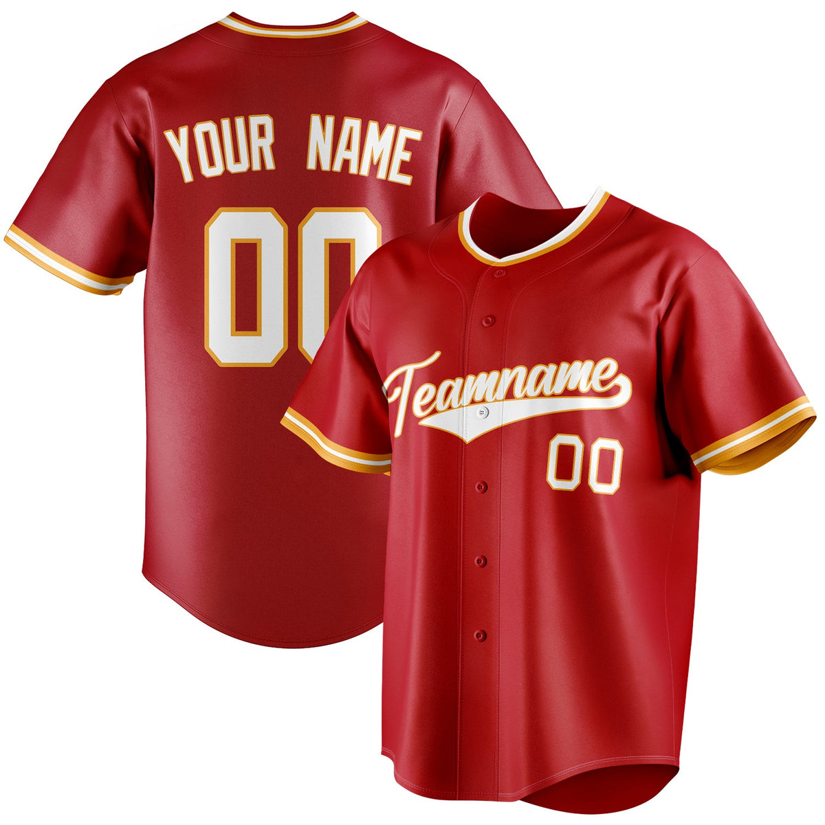 Custom Red & White Color Fan Baseball Jersey BB01240531XJ418