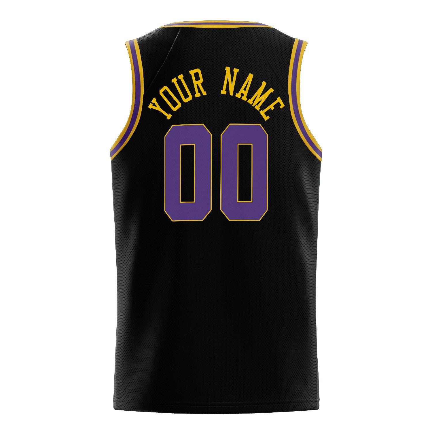 Custom Black Purple Solid-Color Basketball Jersey