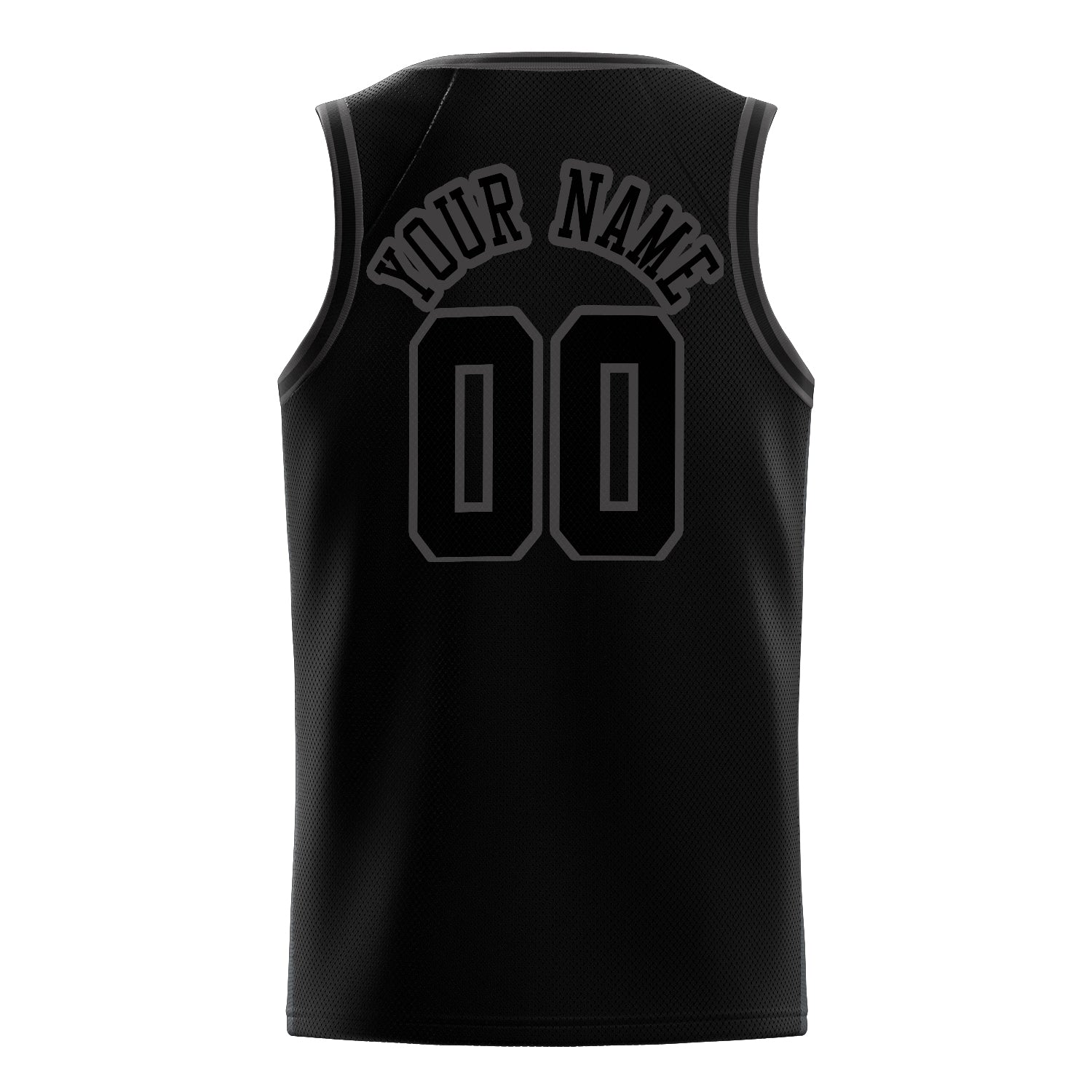 Custom Black Gray Solid-Color Basketball Jersey