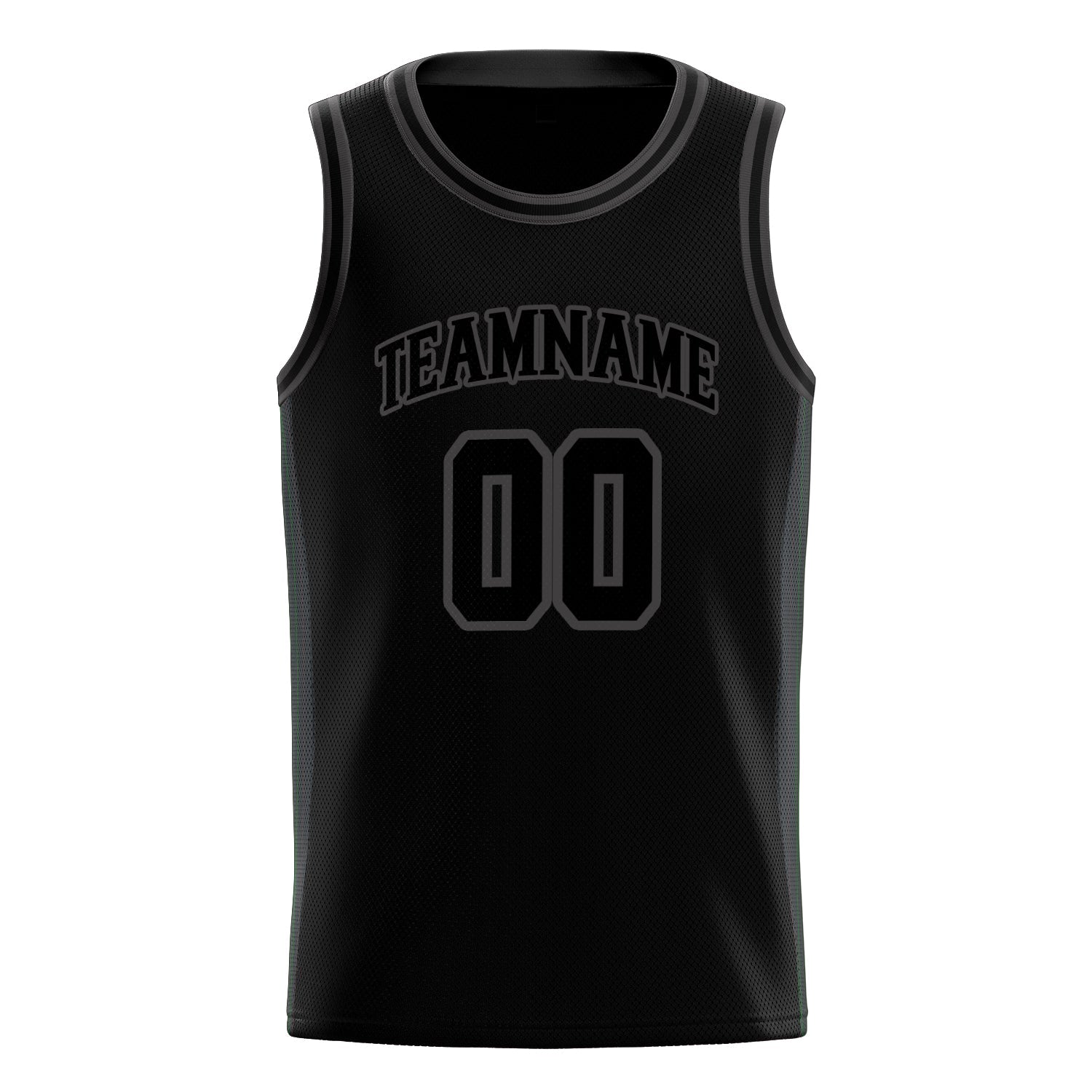 Custom Black Gray Solid-Color Basketball Jersey